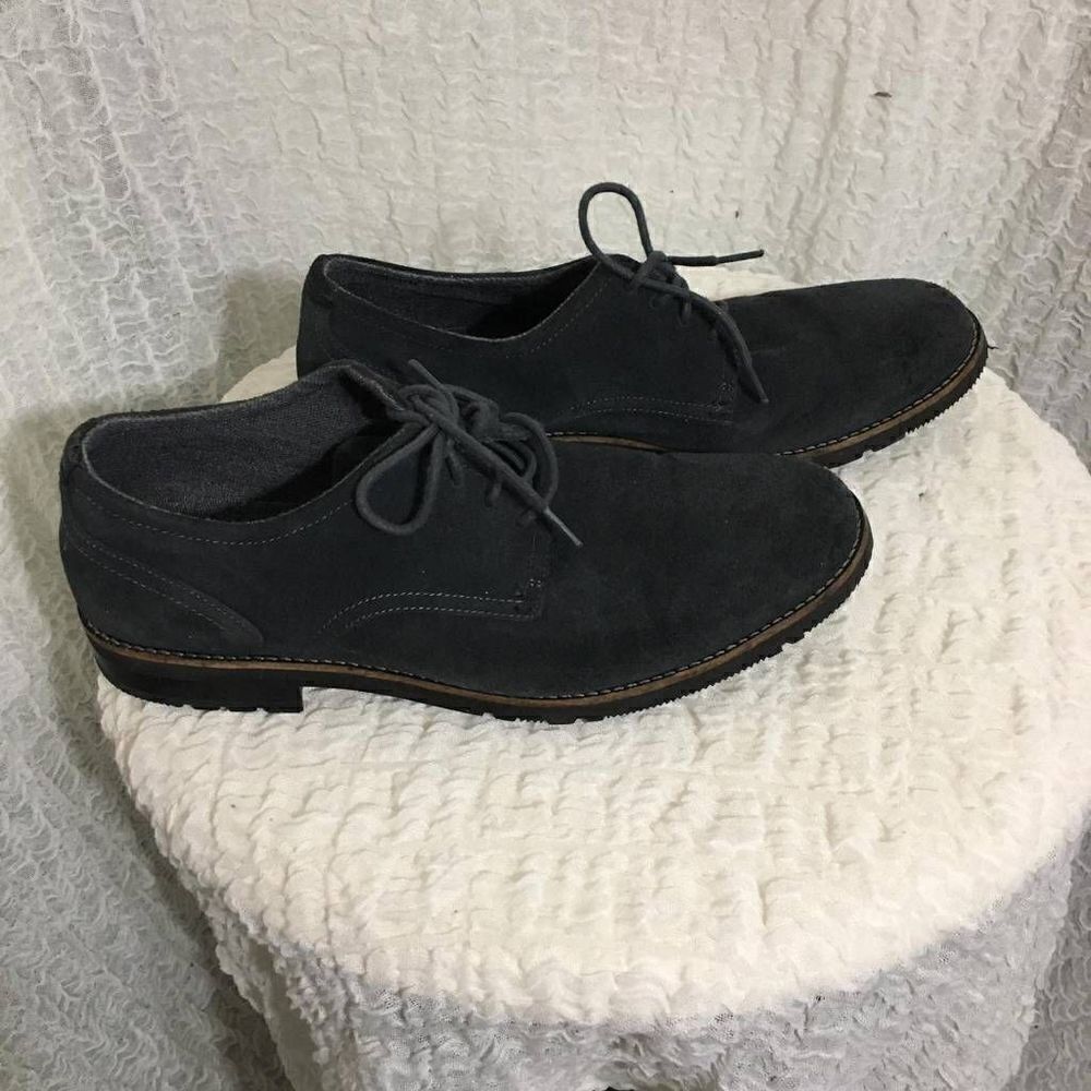 Rockport Grey Suede Oxford Shoes Size 11.5